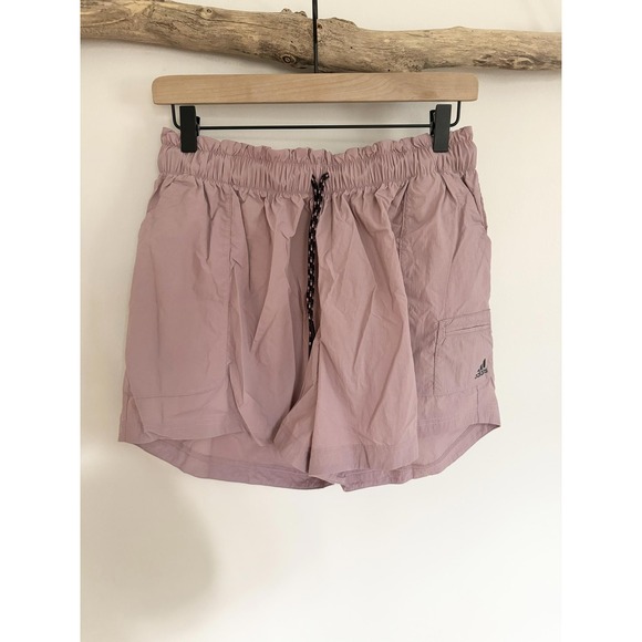 adidas Pants - Adidas Women Mauve Purple Running Shorts Elastic Waist Drawstring Pockets Small